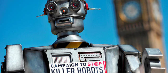 Image d’une campagne contre les robots tueurs