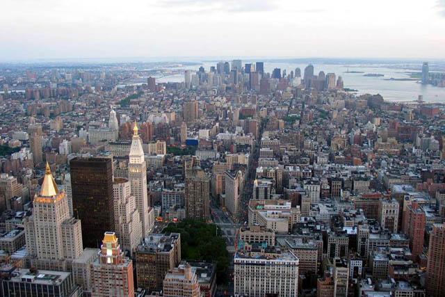 Vue aérienne de New York
