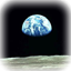 Icône de la terre vue de la Lune